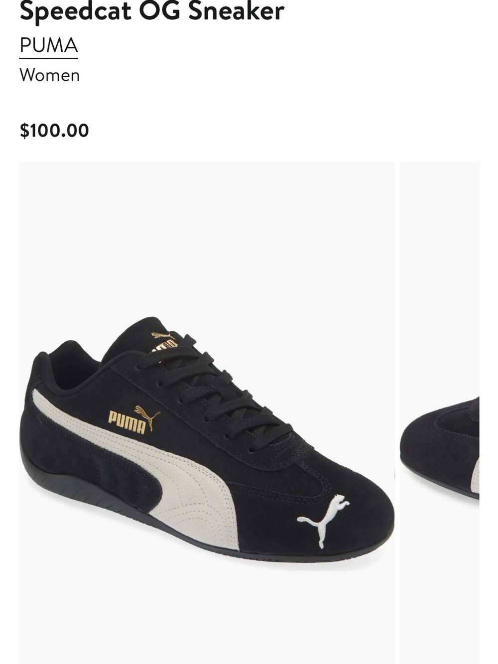Puma Black Suede Lace-Up Sneakers with White Logo